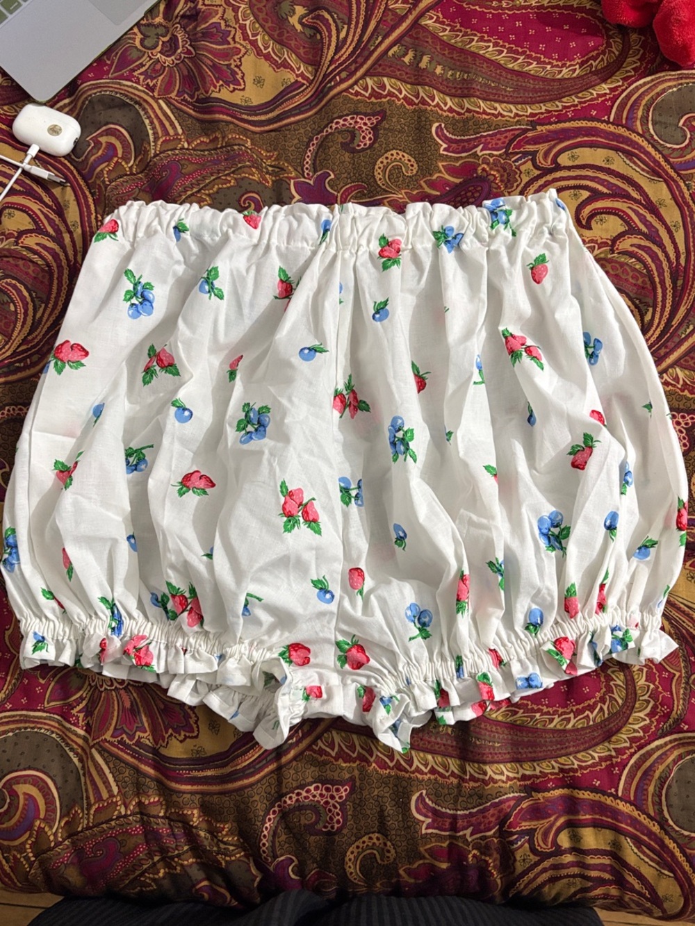 100% cotton fruit print bloomers